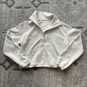 Off White Lulu Lemon Brushed Softstreme Half Zip Size 2